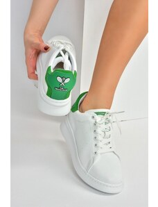 Fox Shoes White-Green Women's Casual Sneakers