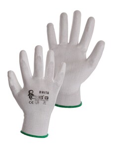 Canis CXS BRITA rukavice polyuretanové bílé 10