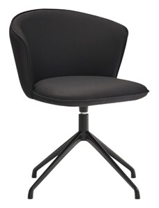 Černá koženková konferenční židle Teulat Add II.
