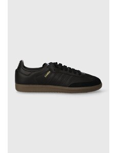 Kožené sneakers boty adidas Originals Samba OG černá barva, IE3438