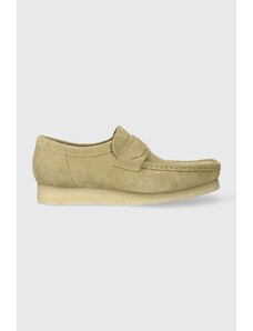 Semišové mokasíny Clarks Originals Wallabee Loafer pánské, béžová barva, 26172504