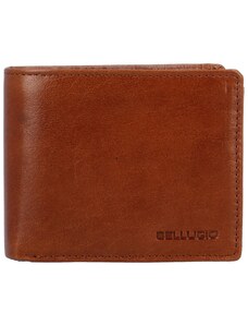 Bulaggi Pánská kožená peněženka na šířku Bellugio Atticus, koňaková