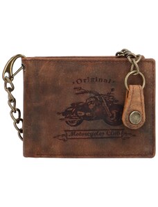 Delami Pánská kožená peněženka Motorka Tristan, hnědá