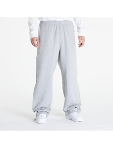 Pánské tepláky Nike Solo Swoosh Men's Open-Hem Brushed-Back Fleece Pants Dk Grey Heather/ White