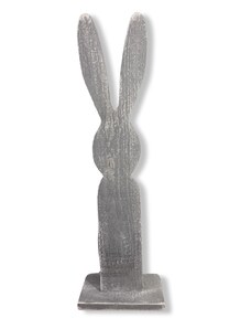 Wallachia decor Dřevěný zajíc šedý 82cm
