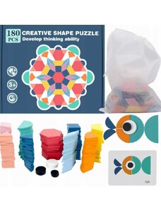 KomfortHome Montessori puzzle dřevěné 180 dílků