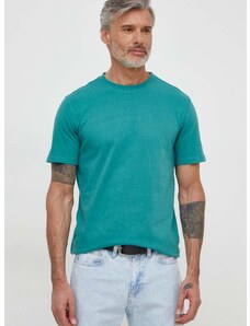 Bavlněné tričko Desigual zelená barva