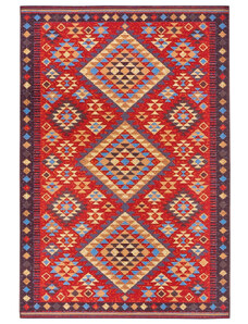 Hanse Home Collection koberce Kusový koberec Cappuccino 105875 Peso Red Blue - 80x165 cm