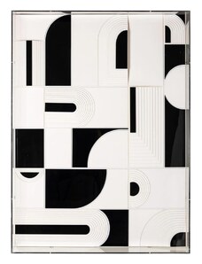 Černobílý abstraktní obraz Richmond Dynamic 95 x 70 cm