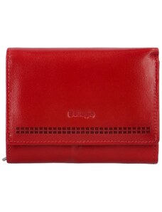 Dámská kožená malá peněženka Bellugio Aijva, červená