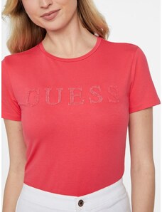 Guess dámské tričko Azure malinové s korálky