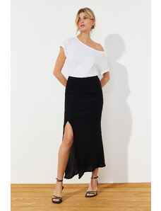Trendyol Black Slit Maxi Length Woven Skirt