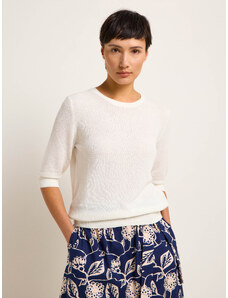 LANIUS Textured half-sleeve jumper (GOTS)