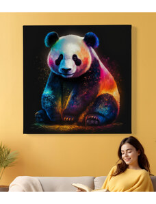 Obraz na plátně - barevná Panda FeelHappy.cz