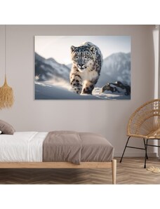 Obraz na plátně - sněžný leopard v horách FeelHappy.cz