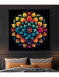 Obraz na plátně - Mandala barevný květ FeelHappy.cz