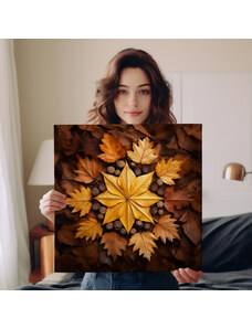 Obraz na plátně - Mandala podzimní listí FeelHappy.cz