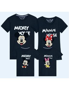 Mickey a Minnie Rodinná trička s Mickeym, Minnie, baby Mickey a baby Minnie