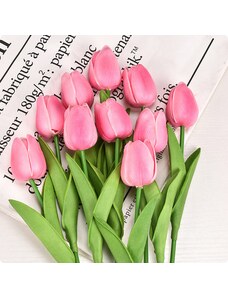 Čína Bytová dekorace - kytice umělých tulipánů - 15 kusů