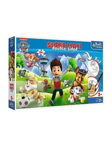 Tlapková patrola Puzzle 3v1 maxi oboustranné 24 dílků Dobrodružství Tlapkové patroly/Paw Patrol 60x40cm v krab. 40x27