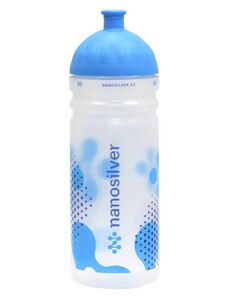 Antibakteriální sportovní láhev nanosilver čirá/ modrá