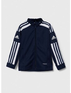 Dětská mikina adidas Performance SQ21 TR JKT Y tmavomodrá barva, vzorovaná