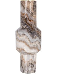 Hnědá kovová váza Richmond Noia I. 13 cm