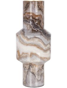 Hnědá kovová váza Richmond Noia II. 13 cm