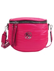 Fashion Bag Moderní dámská crossbody kabelka / ledvinka fuchsiová růžová