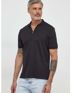 Bavlněné polo tričko Calvin Klein černá barva, K10K112754