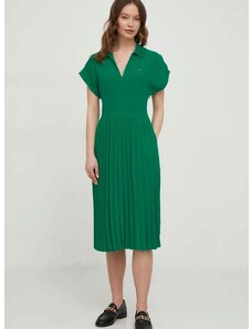 Šaty Tommy Hilfiger zelená barva, mini, WW0WW41868