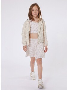 Dětská sukně Michael Kors béžová barva, mini, áčková