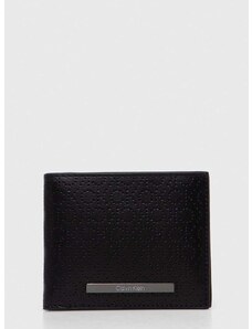 Kožená peněženka Calvin Klein černá barva, K50K511834