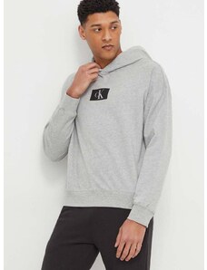 Bavlněná mikina Calvin Klein Underwear šedá barva, s kapucí, s potiskem, 000NM2416E