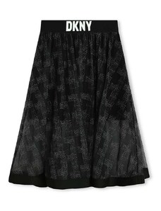 Dětská sukně Dkny černá barva, midi, áčková