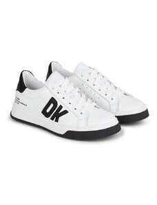 Dětské kožené sneakers boty Dkny bílá barva