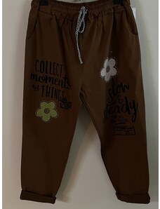ProBaculky Stylové kalhoty Flowers