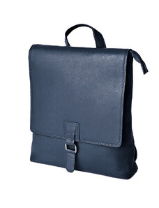 Dámský kožený batoh (taška) tmavě modrý BP02