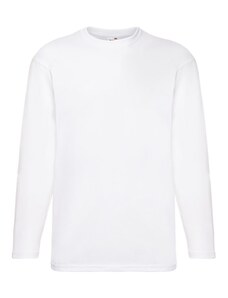 Fruit Of The Loom F610380 Valueweight Long Sleeve T bílé pánské tričko dlouhý rukáv S