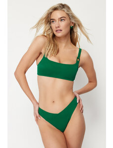 Trendyol Green V Cut Brazilian Bikini Bottom