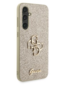 Samsung Galaxy S23 FE Guess PU Fixed Glitter 4G Metal Logo Case zlatá