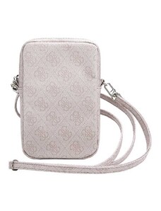 Guess PU 4G Triangle Logo Wallet Phone Bag Zipper růžová