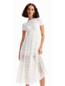 Dámské šaty DESIGUAL DARLING 1000 WHITE