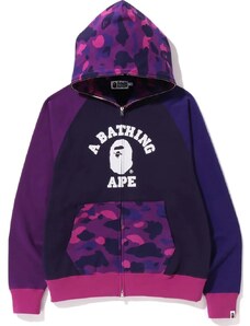 Bape Color Camo Relaxed Fit Full Zip Hoodie Purple