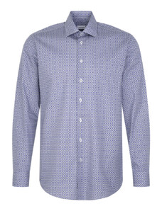 Pánská modrá košile s bílým vzorem regular fit Seidensticker