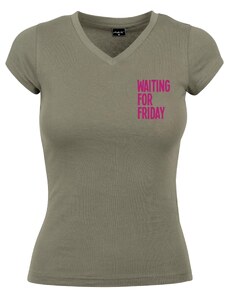 MT Ladies Ladies Waiting For Friday Box Tee olivové