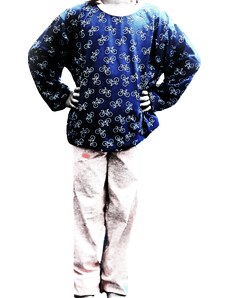 IRIS-Chlapecké pyžamo CYKLO modrošedé