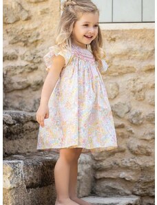 Dětské bavlněné šaty Tartine et Chocolat béžová barva, mini