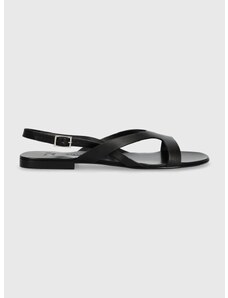 Kožené sandály Weekend Max Mara Monviso dámské, černá barva, 2415521115600