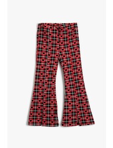 Koton Dívčí červené kostkované džíny